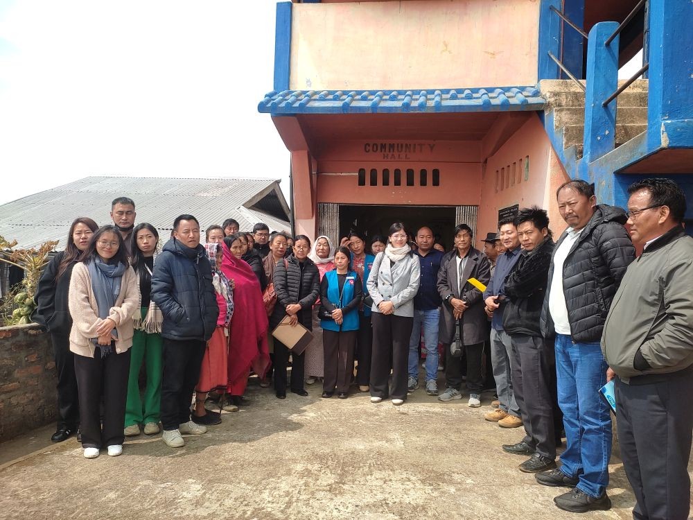 Dr Thungchanpeni Patton, DIO Wokha along with medical staffs and participants at the health awareness programme held at Longsachung village Wokha on March 13.